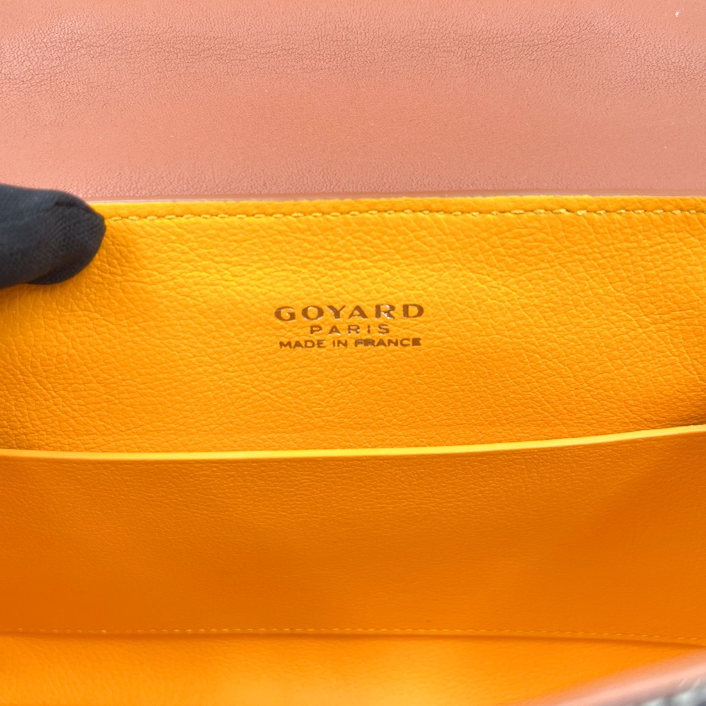 GOYARD Saigon Mini Bag Black & Tan Goyardine Canvas Leather Trim - Picture 14 of 15